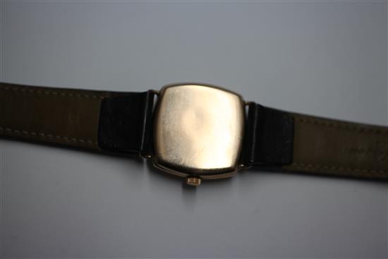 A 1920s? 9ct gold Rolex manual wind wrist watch, retailed by Asprey,